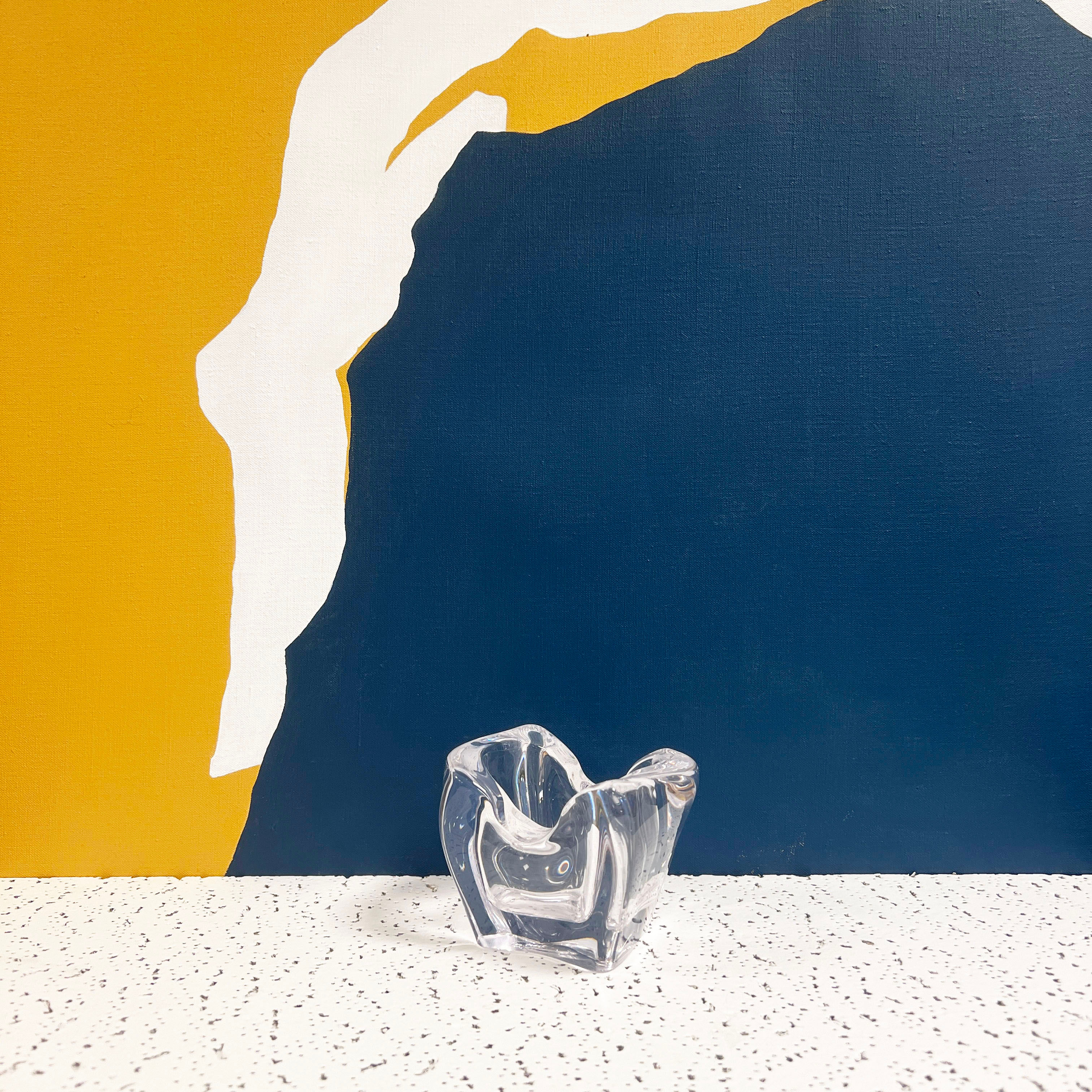 Cendrier en cristal de Bayel années 1960