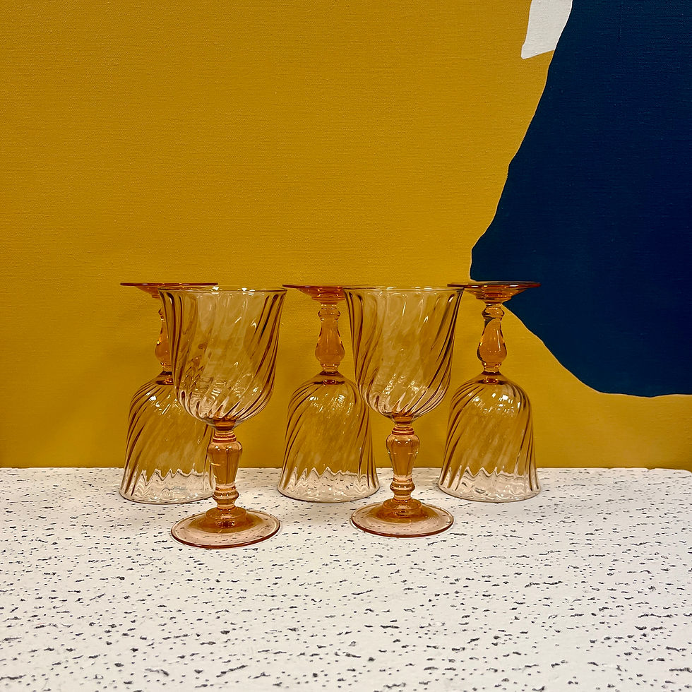 Verres à pied Rosaline années 1970