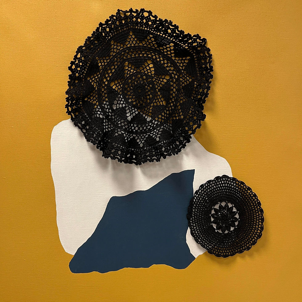 Duo de napperons noirs 1980/2023