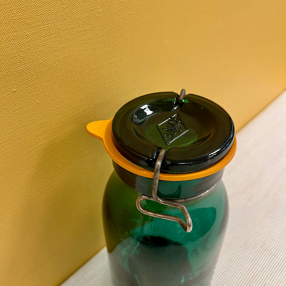 Miniature : Bocal en verre de la verrerie suisse Bulach