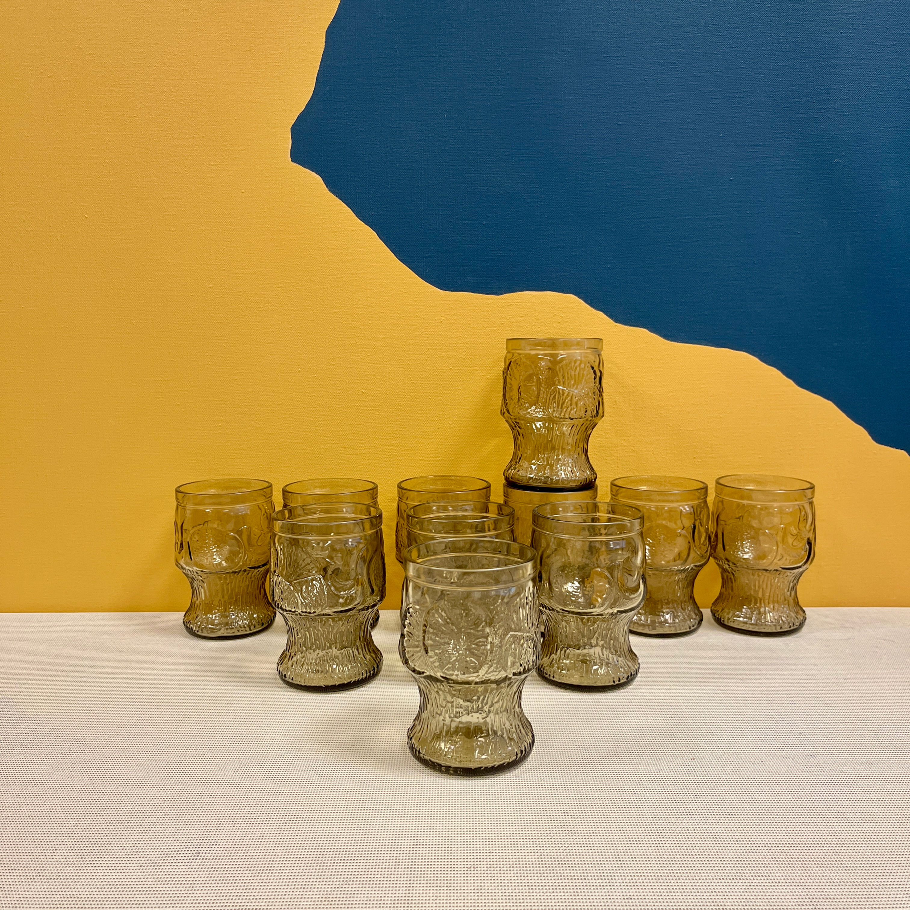 Verres à orangeade Fidenza années 1970