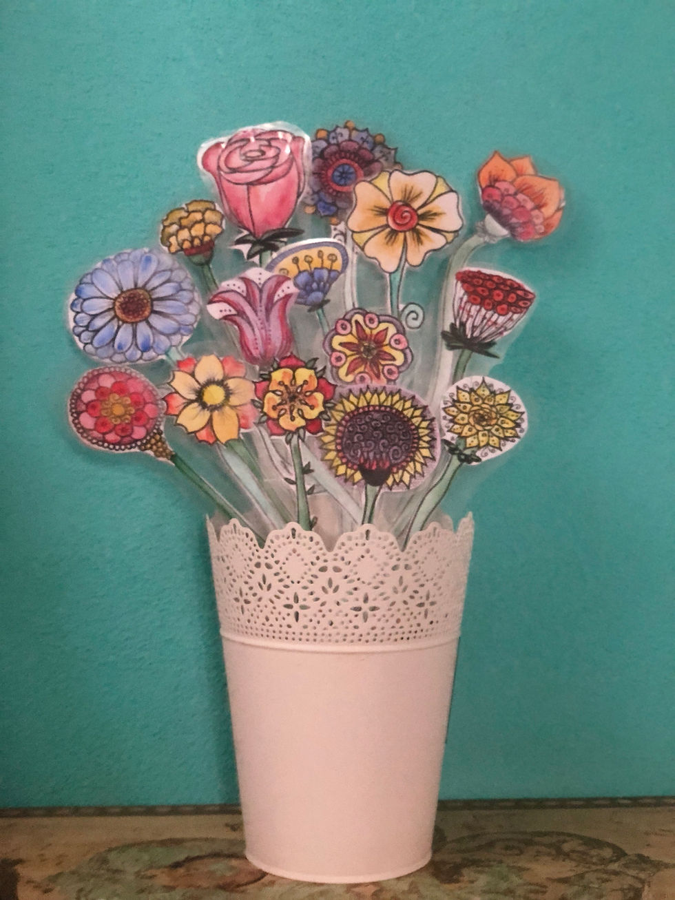 Miniaturbild: Malvorlage - Blumenstrauß