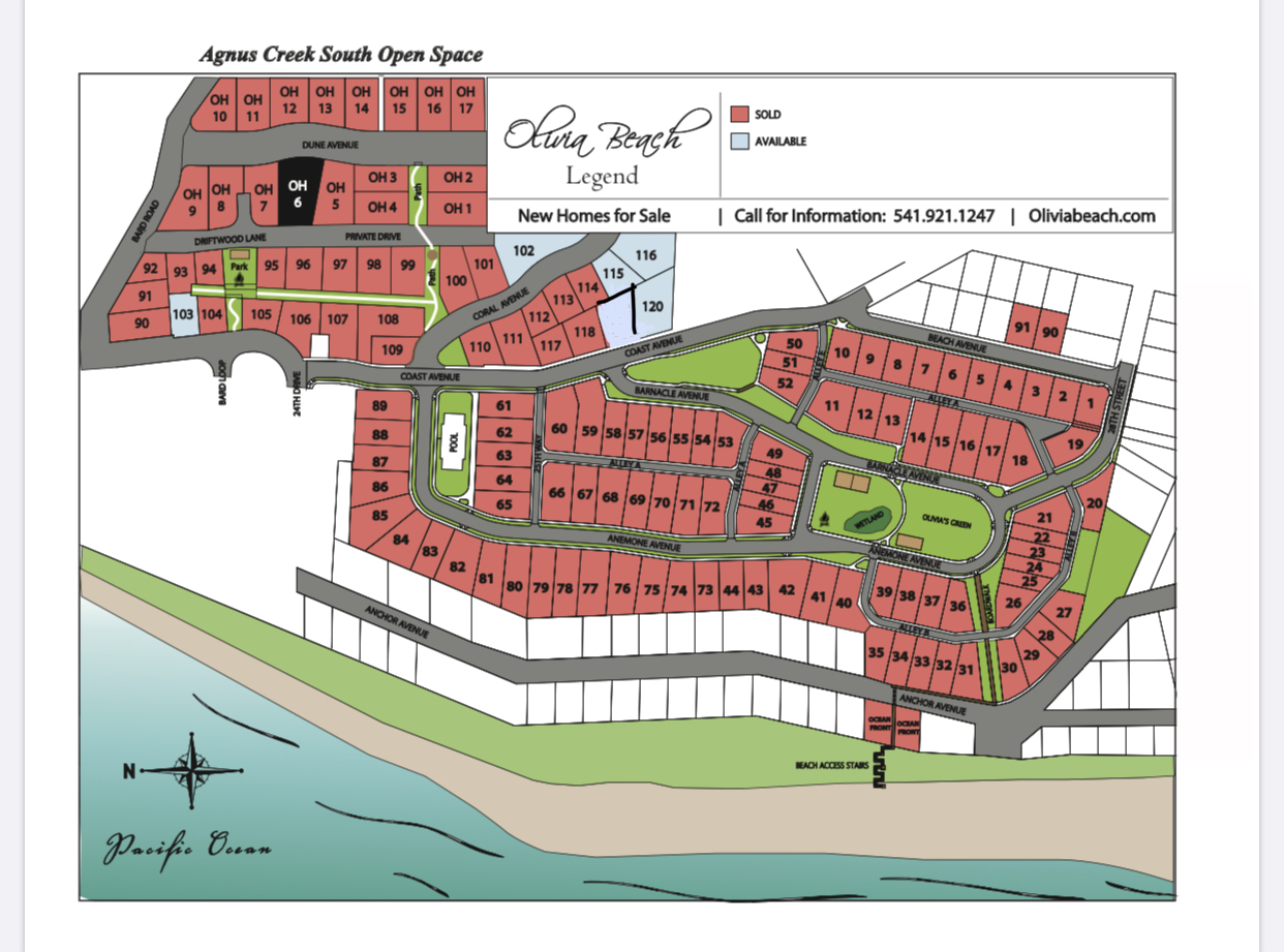 Olivia Beach Lincoln City, Oregon New Beach Home Listings