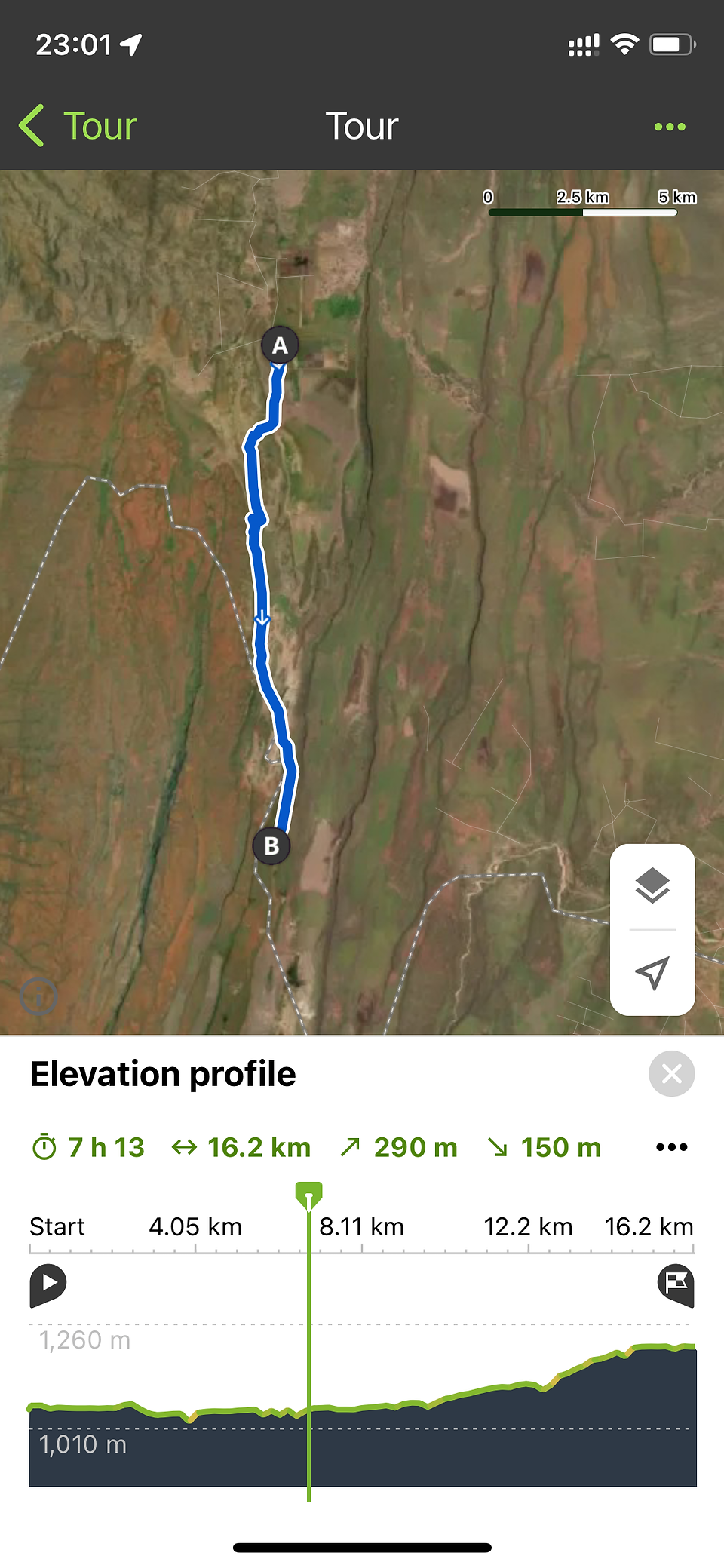 The route on the 9th October