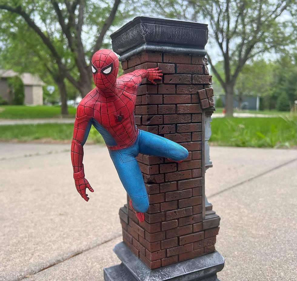 Spiderman on wall