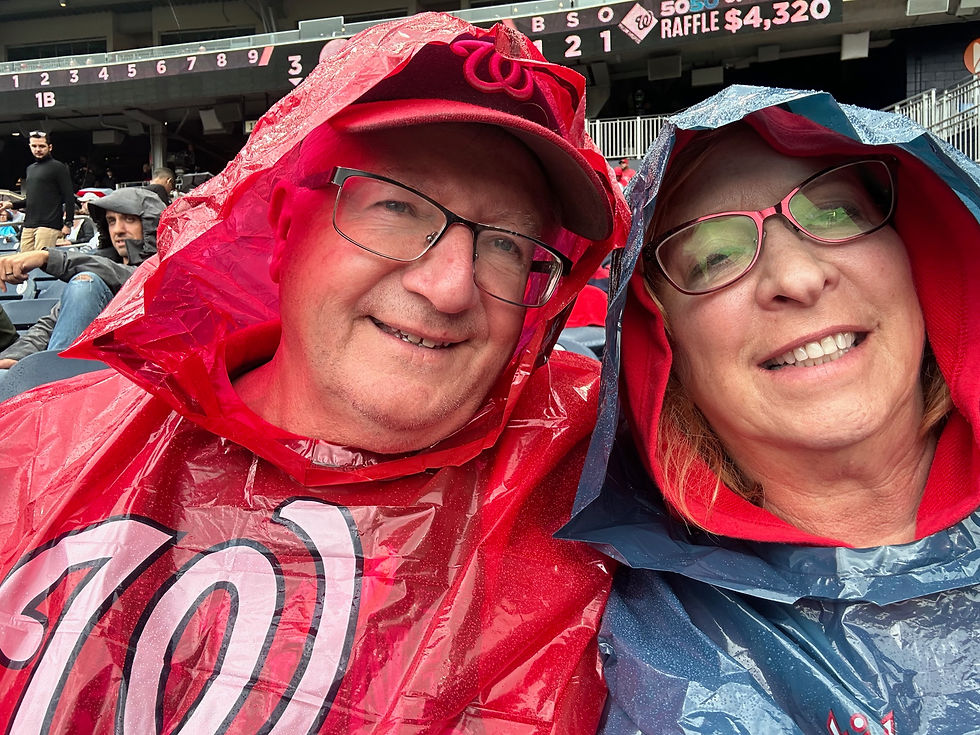 Purcellville Realtor, Geri Deane with her husband Kenny, attending a Washington Nationals Spring Training game in Palm Beach, FL.