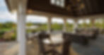Luxurious pavilion overlooking a lake at Willowsford.