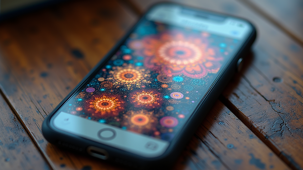 High angle view of a smartphone with a poorly formatted website