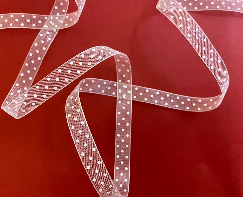 White Polka Dot Ribbon