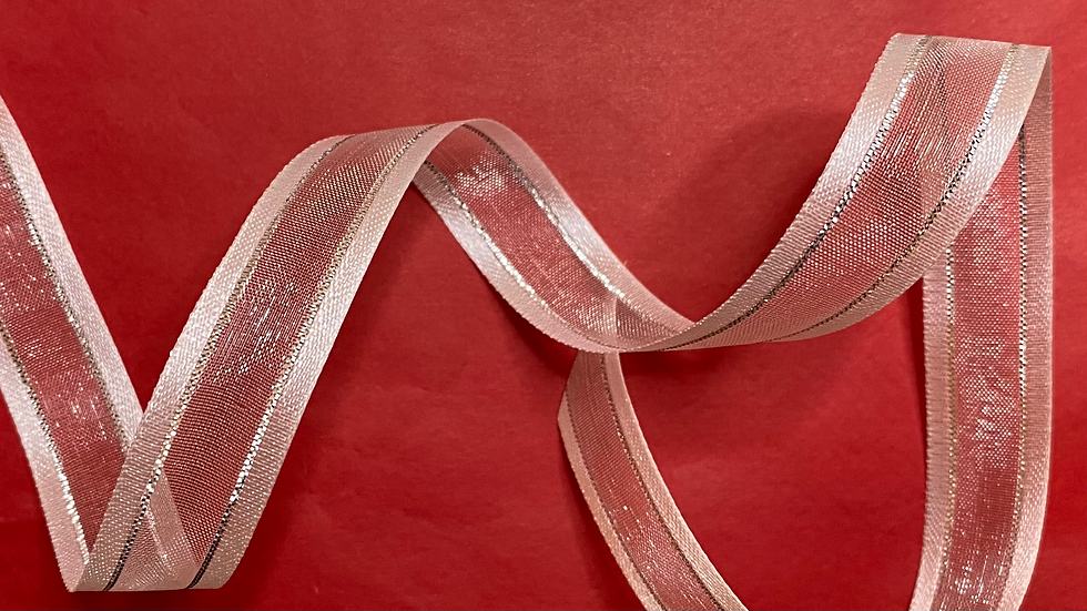 White Silver Band Ribbon