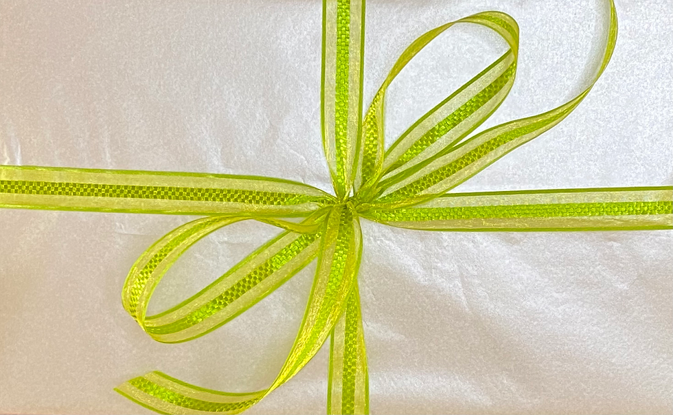 Lime Green Satin Squares Ribbon