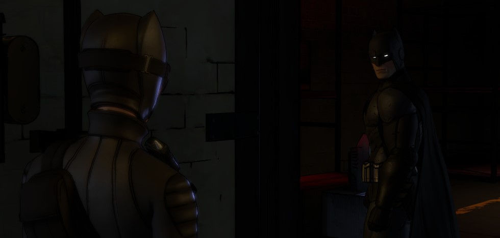 Catwoman (Laura Bailey) and Batman (Troy Baker) team up in "Children of Arkham"