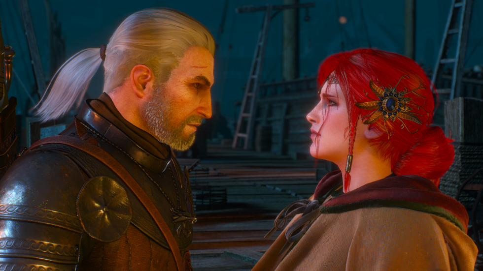 Geralt (Doug Cockle) and Triss (Jaimi Barbakoff) team up in The Witcher 3: Wild Hunt