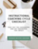 Free instructional coaching resource - Instructional coaching cycle checklist - Free resources for new instructional coaches