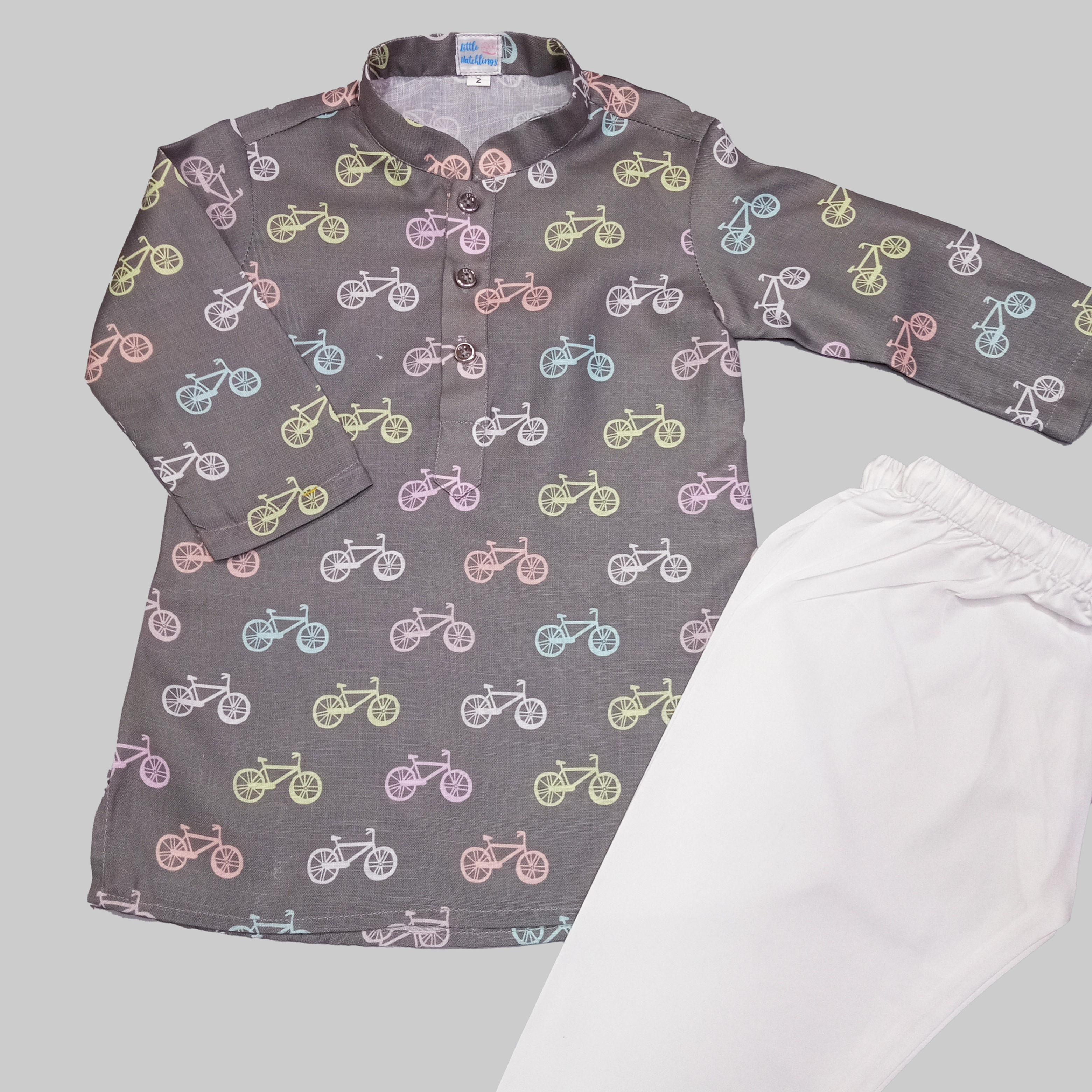 Colorful Cycles & Cultural Charms Kurta Set