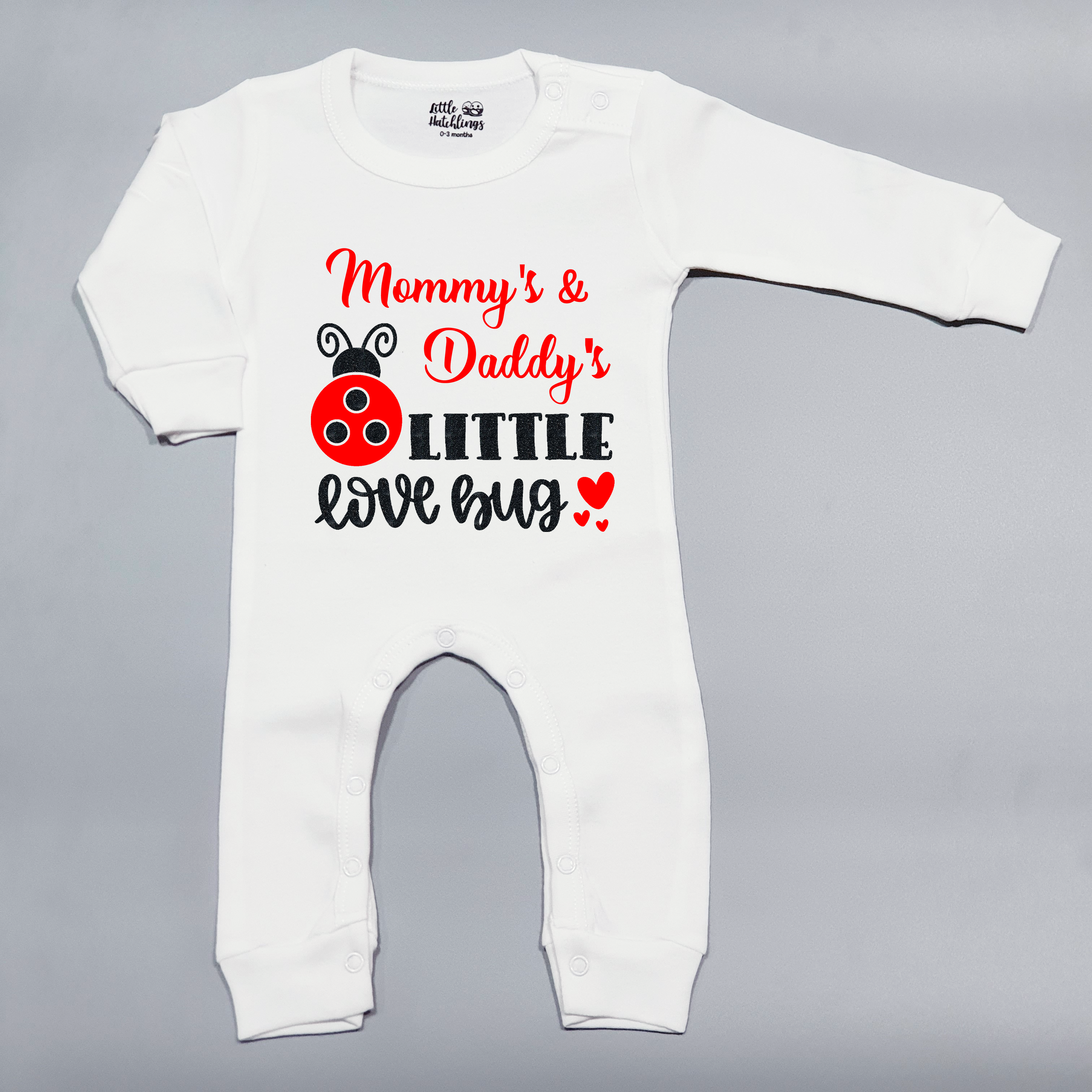 Mom Dad's Little Love Bug - White