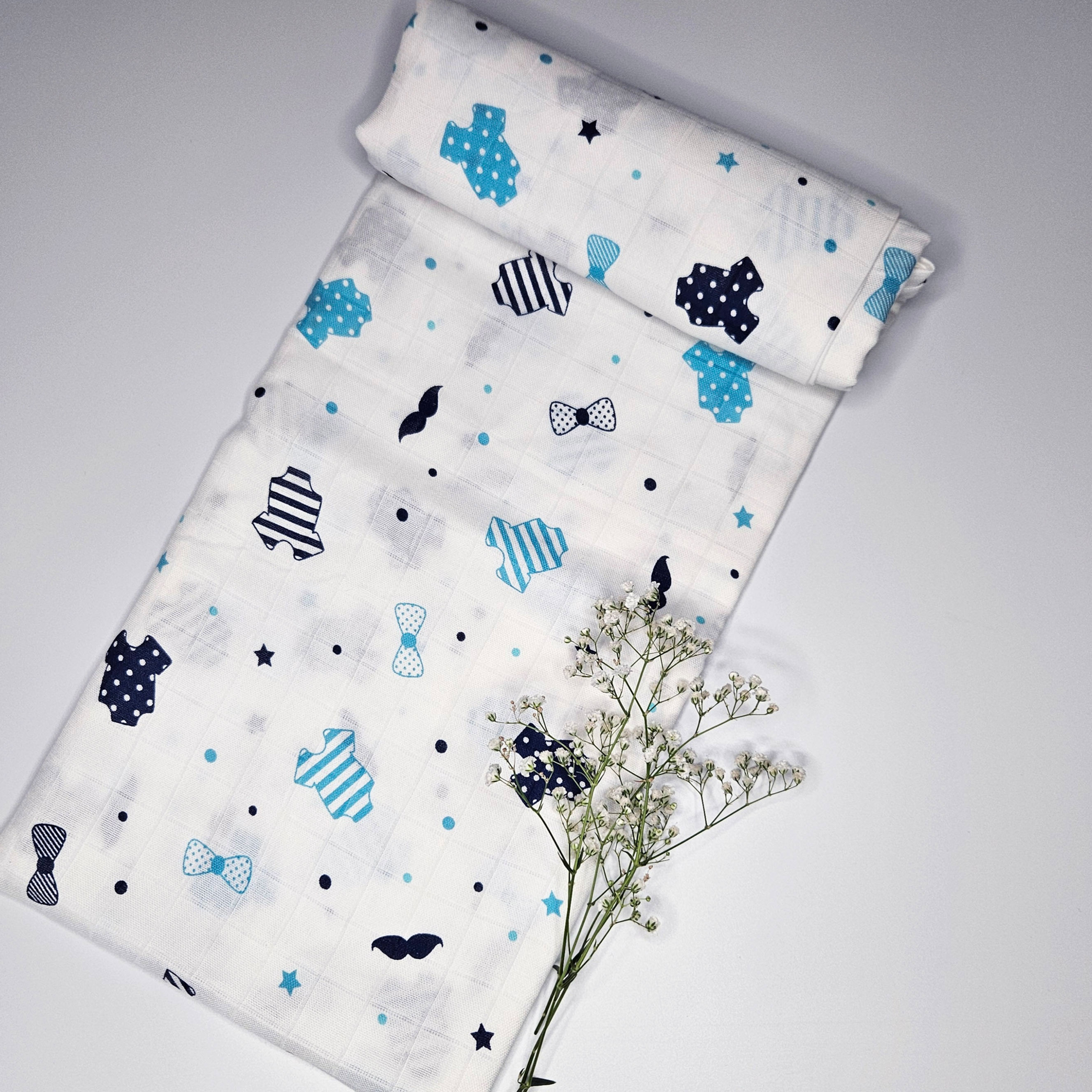 Little Man Baby Muslin Swaddle