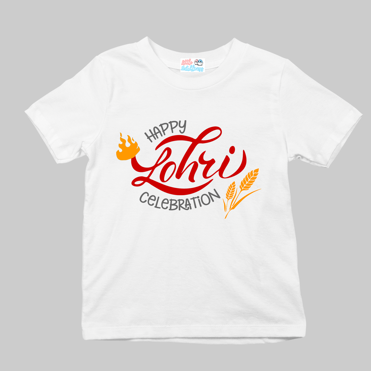 Happy Lohri Celebration White Tshirt