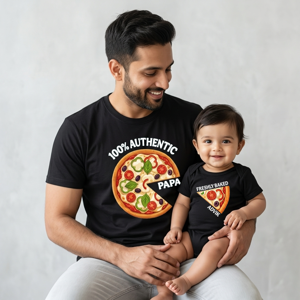Dad + Kid Pizza Combo With Name