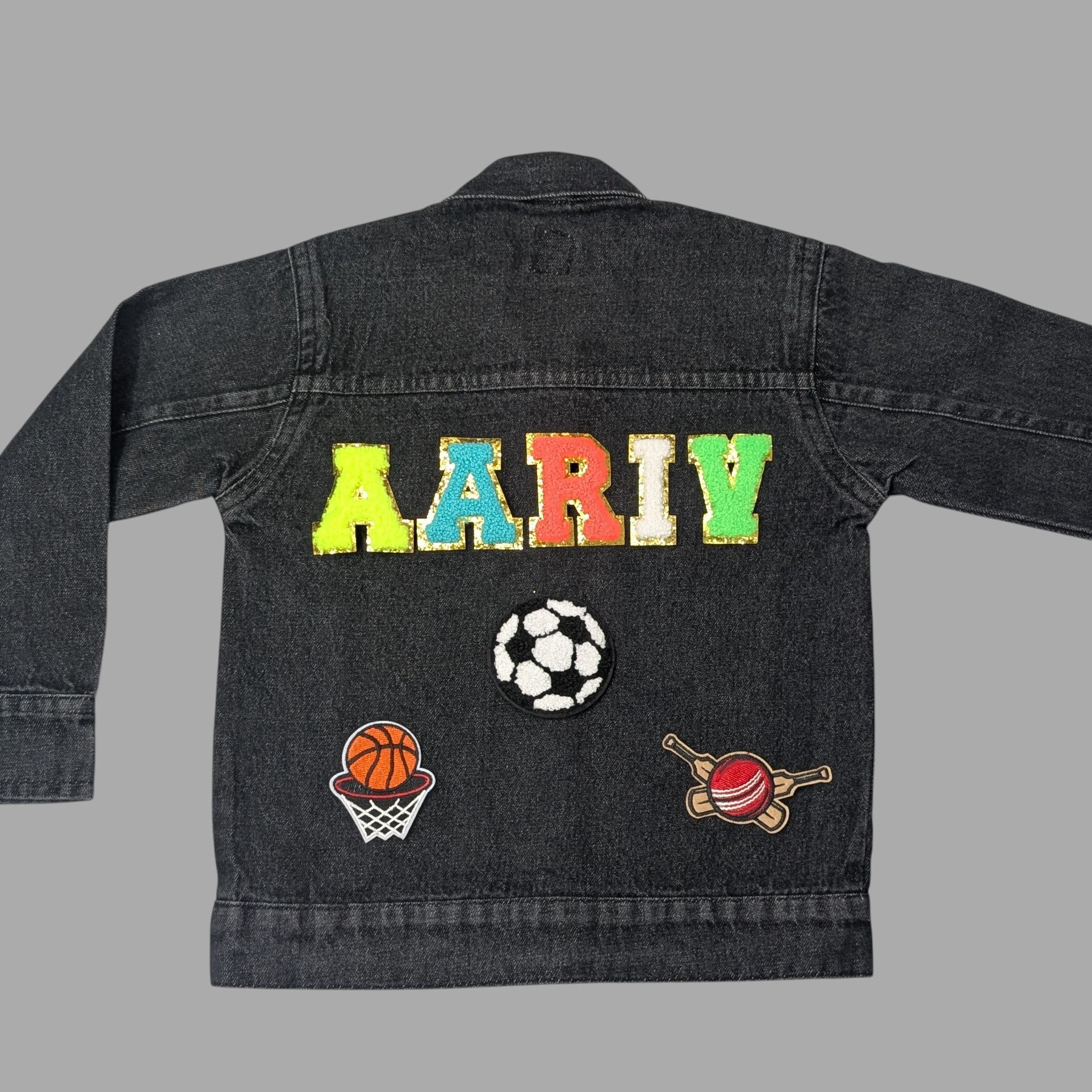 Sports Theme Name Jacket (Black)