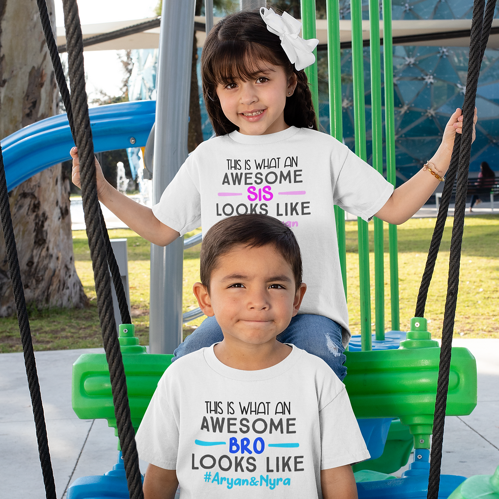 This is what an Awesome Bro / Sis Combo - White Tshirts