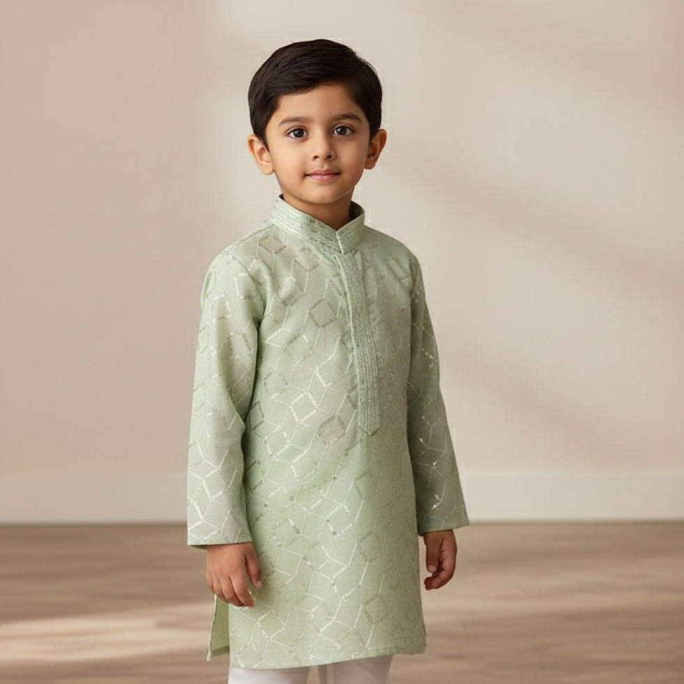 Mint Sparkle Kurta Set