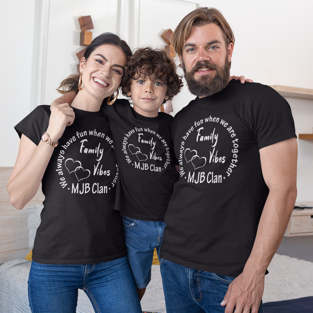 Family Vibes Black Onesie / Romper / Tshirt (1 piece)