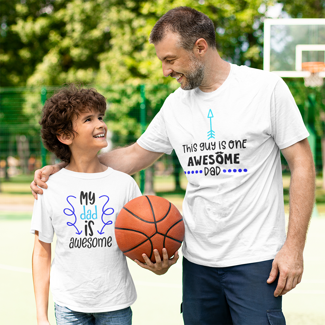 Fathers Day Awesome Dad White Combo