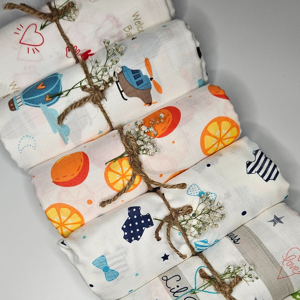 Baby Muslin Swaddles - Pack of 5 - Create Your Own Combo