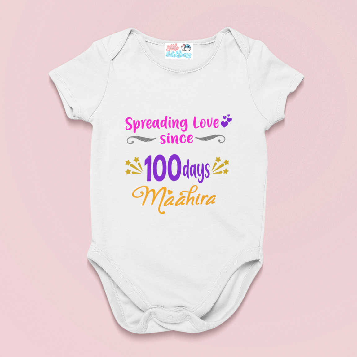 Monthly Birthday - 100 Days - White Onesie