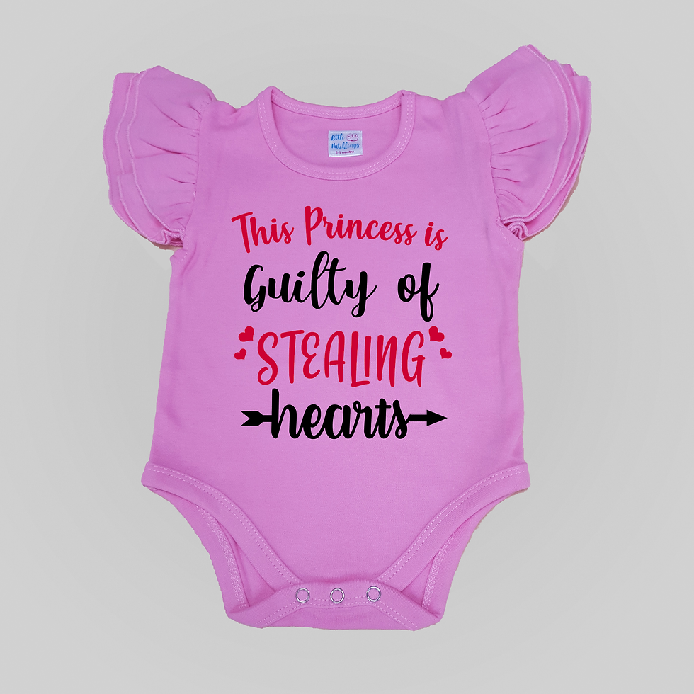 Princess Guilty of Stealing hearts Pink / White Onesie