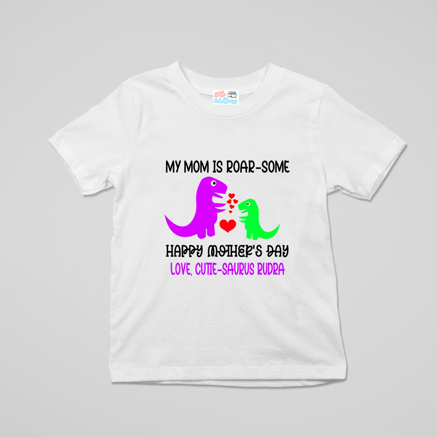 My Mom is Roar-Some (Mother's Day) White Personalised Onesie / Romper / Tshirt