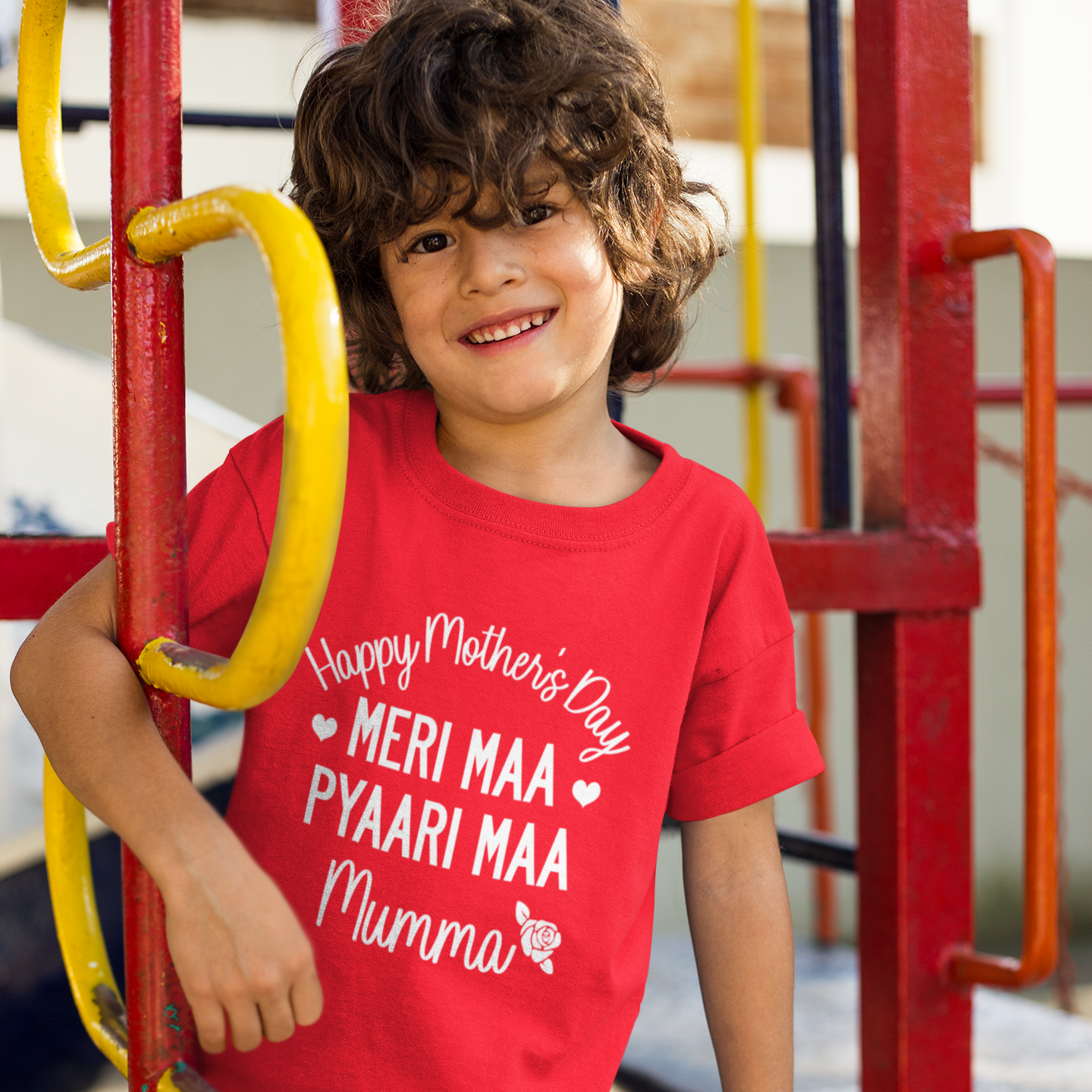 Maa Mumma Happy Mother's Day Red Onesie / Romper / Tshirt