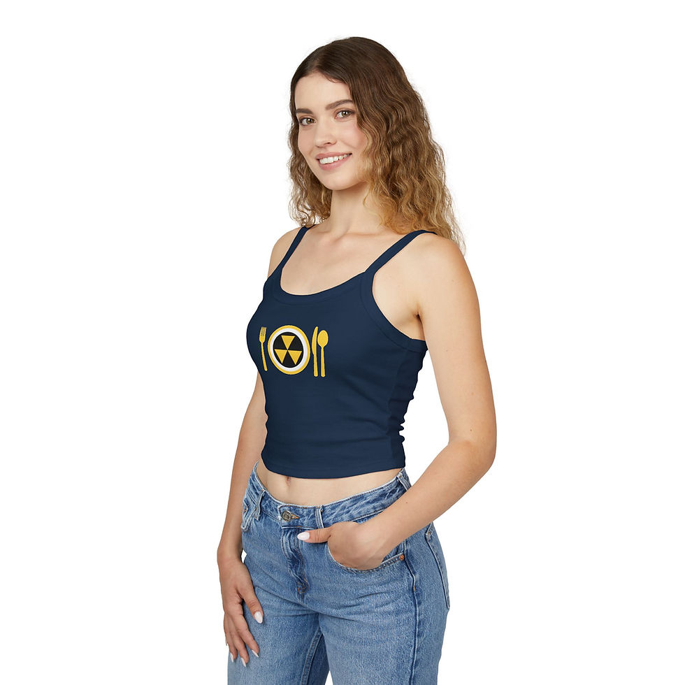 Thumbnail: Atomic Café Tank Top — The Atomic Cafe Logo Crop Spaghetti Strap Tank