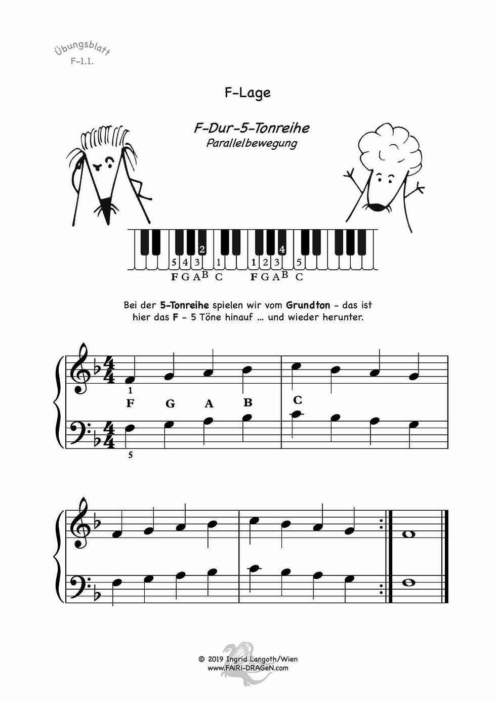 Miniaturbild: Klavierübungen in F-Dur