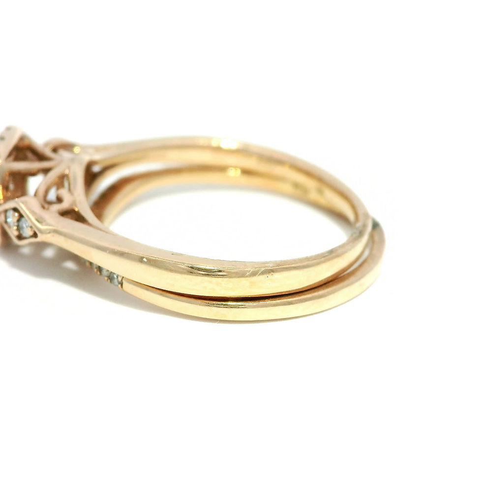 Thumbnail: Round Brilliant Diamond Square Halo Engagement Ring in Rose Gold