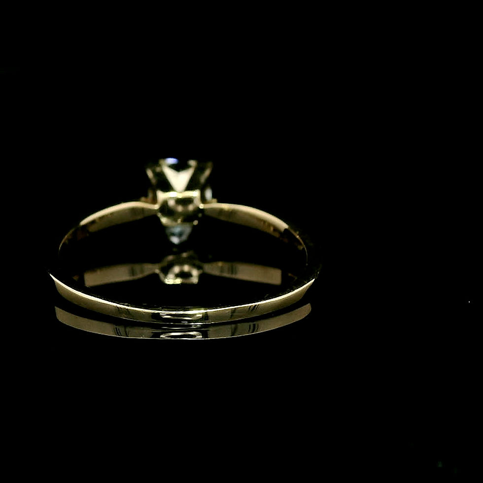 Thumbnail: Princess Cut Diamond Solitaire Ring in Yellow Gold