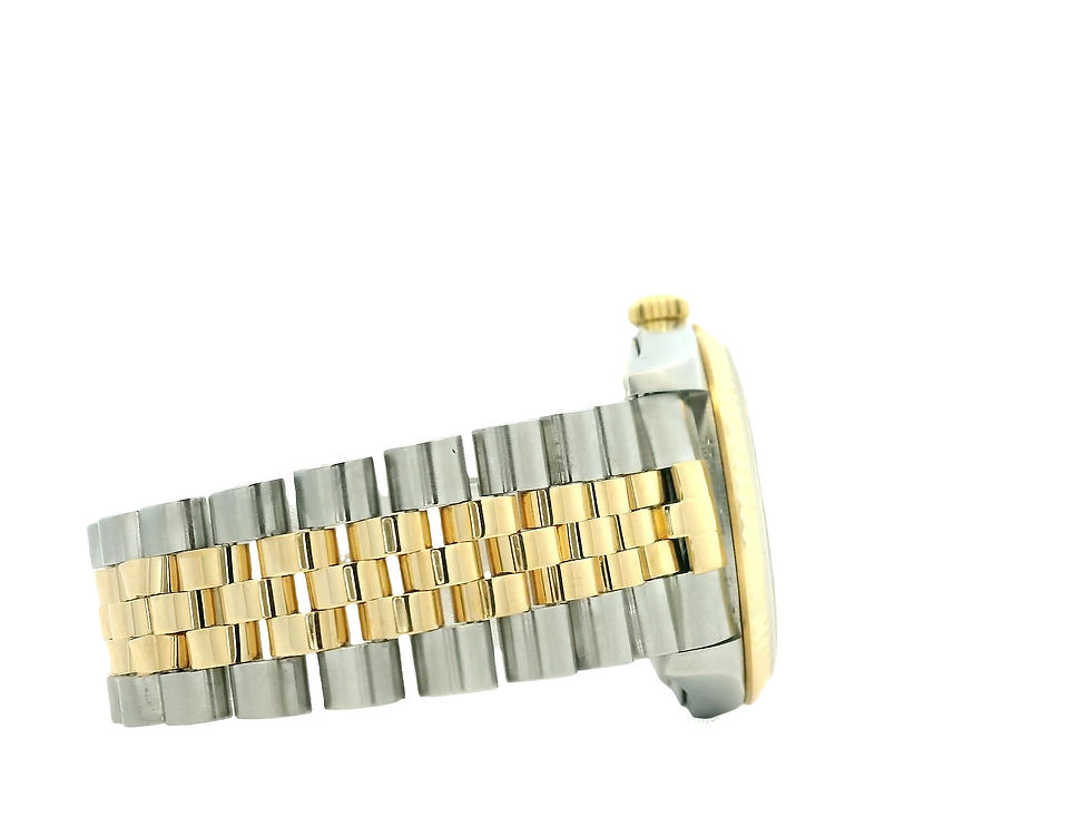 Thumbnail: Two-Tone Oyster Perpetual Datejust with Black Diamond Dial