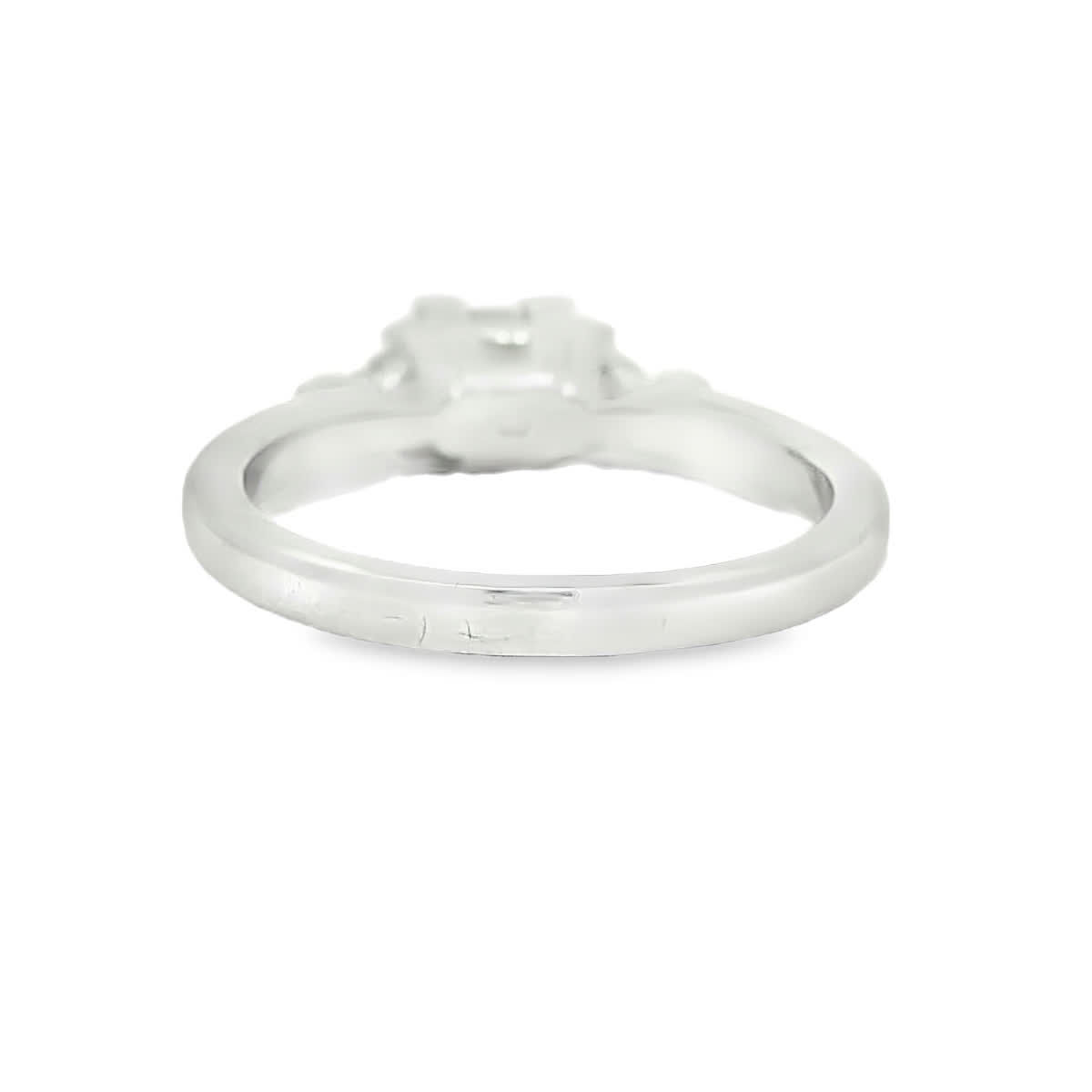 Princess Cut Diamond Three-Stone Engagement Ring in White Gold