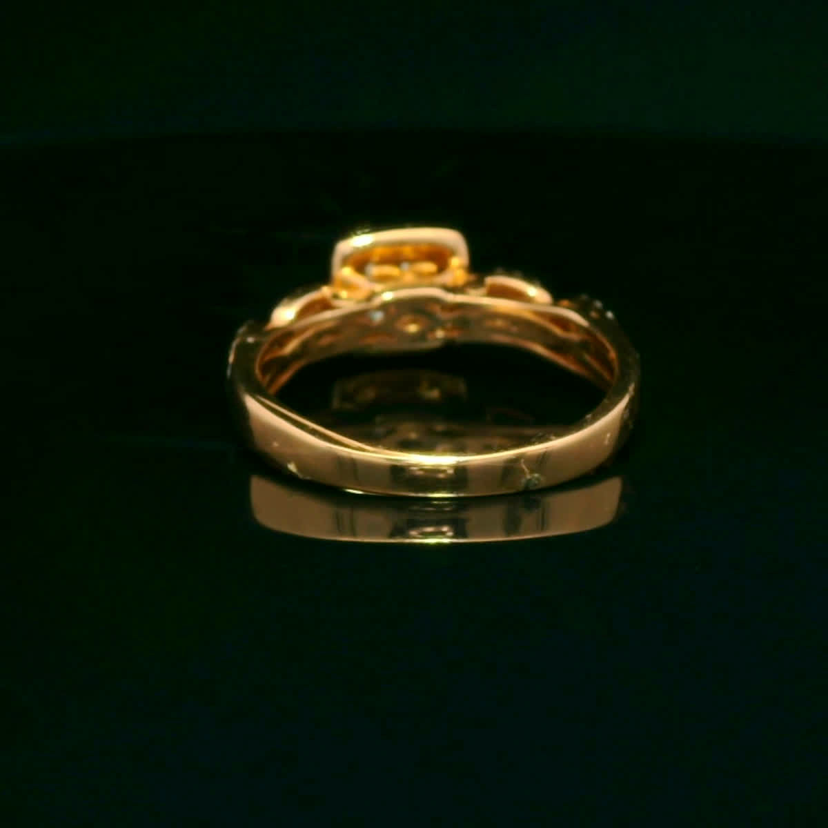 Princess Cut Diamond Quad Halo Engagement Ring in Rose Gold