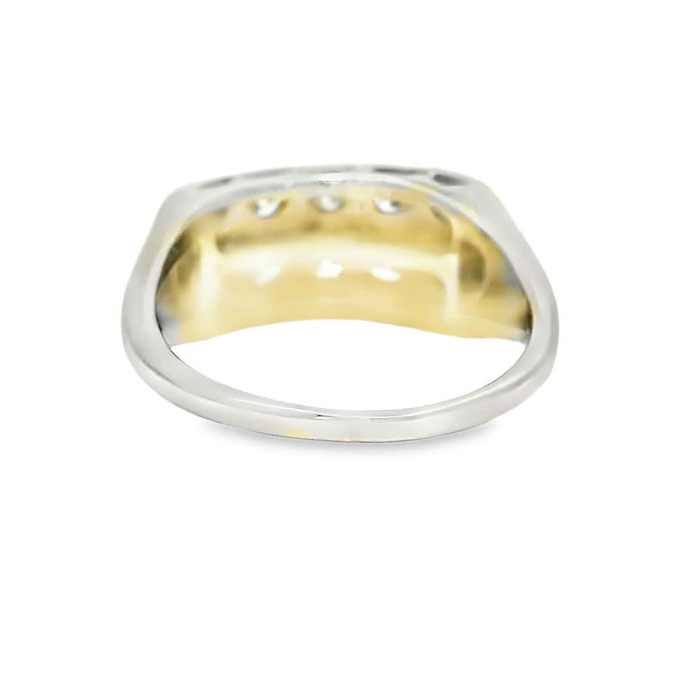 Thumbnail: Double Row Round Brilliant Cut Diamond Band in White Gold