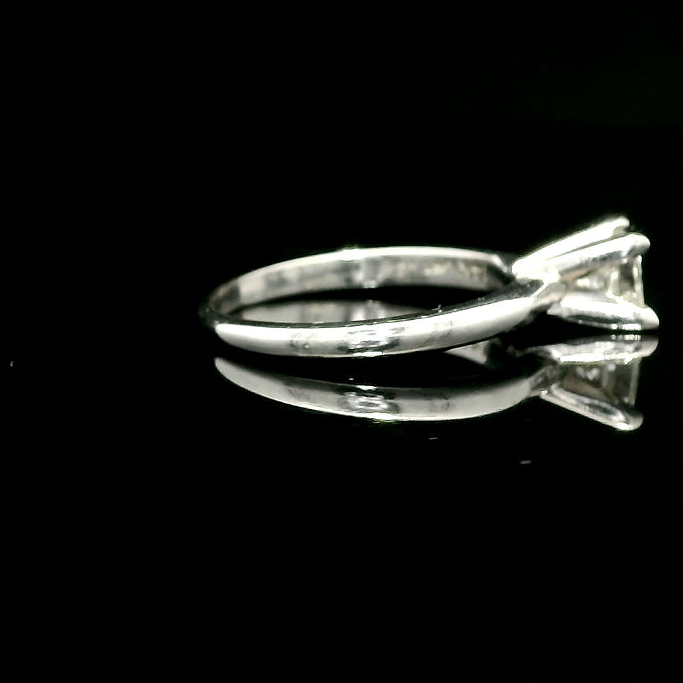Thumbnail: Princess Cut Diamond Solitaire Engagement Ring in White Gold