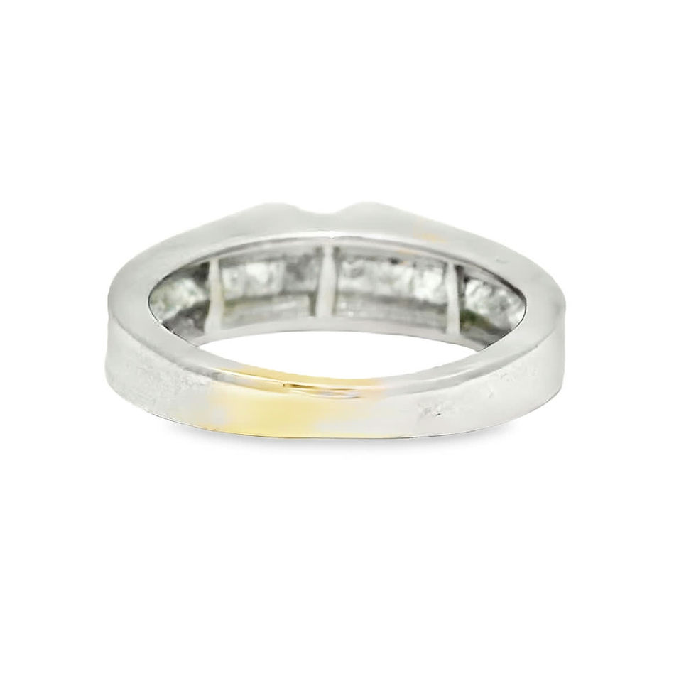 Thumbnail: Princess Cut Diamond Channel-Set Engagement Ring in White Gold