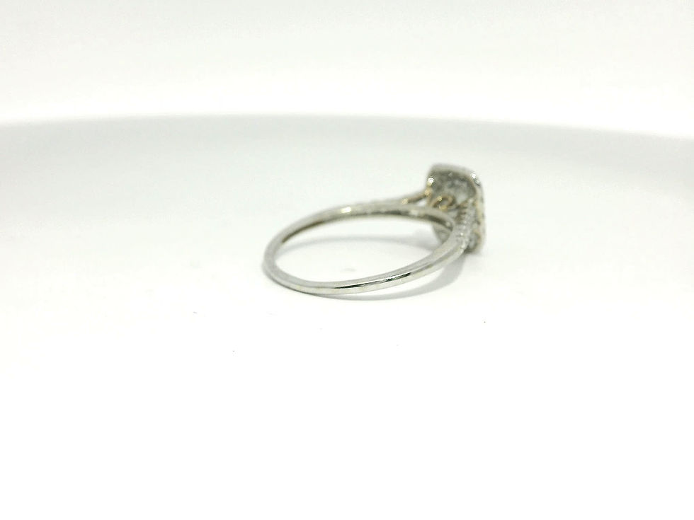 Thumbnail: Emerald-Cut Diamond Double Halo Engagement Ring in White Gold