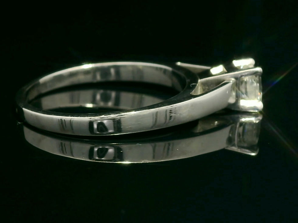 Thumbnail: Princess-Cut Diamond Solitaire Ring in White Gold