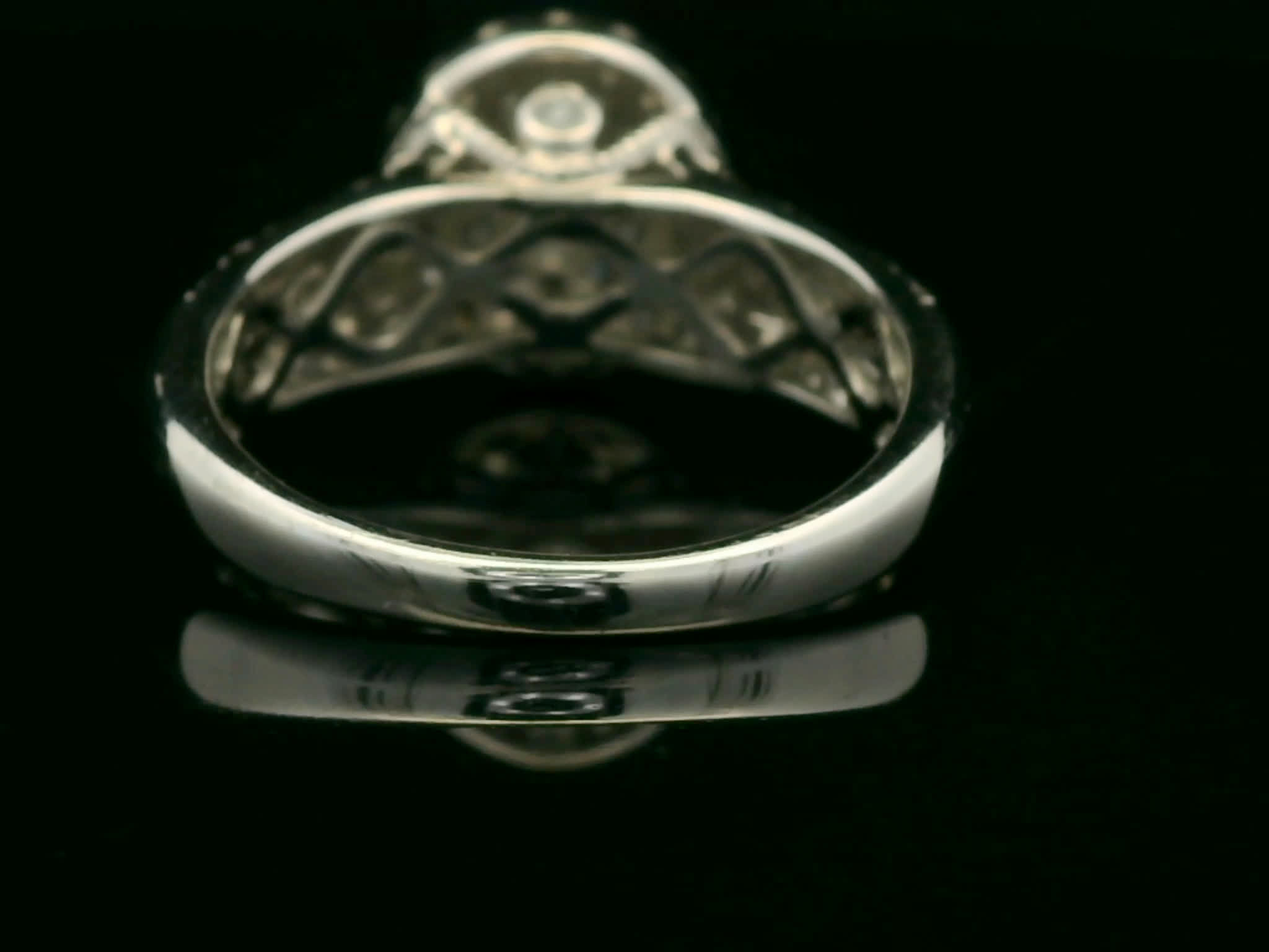 Oval Cut Diamond Double Halo Engagement Ring in 14k White Gold