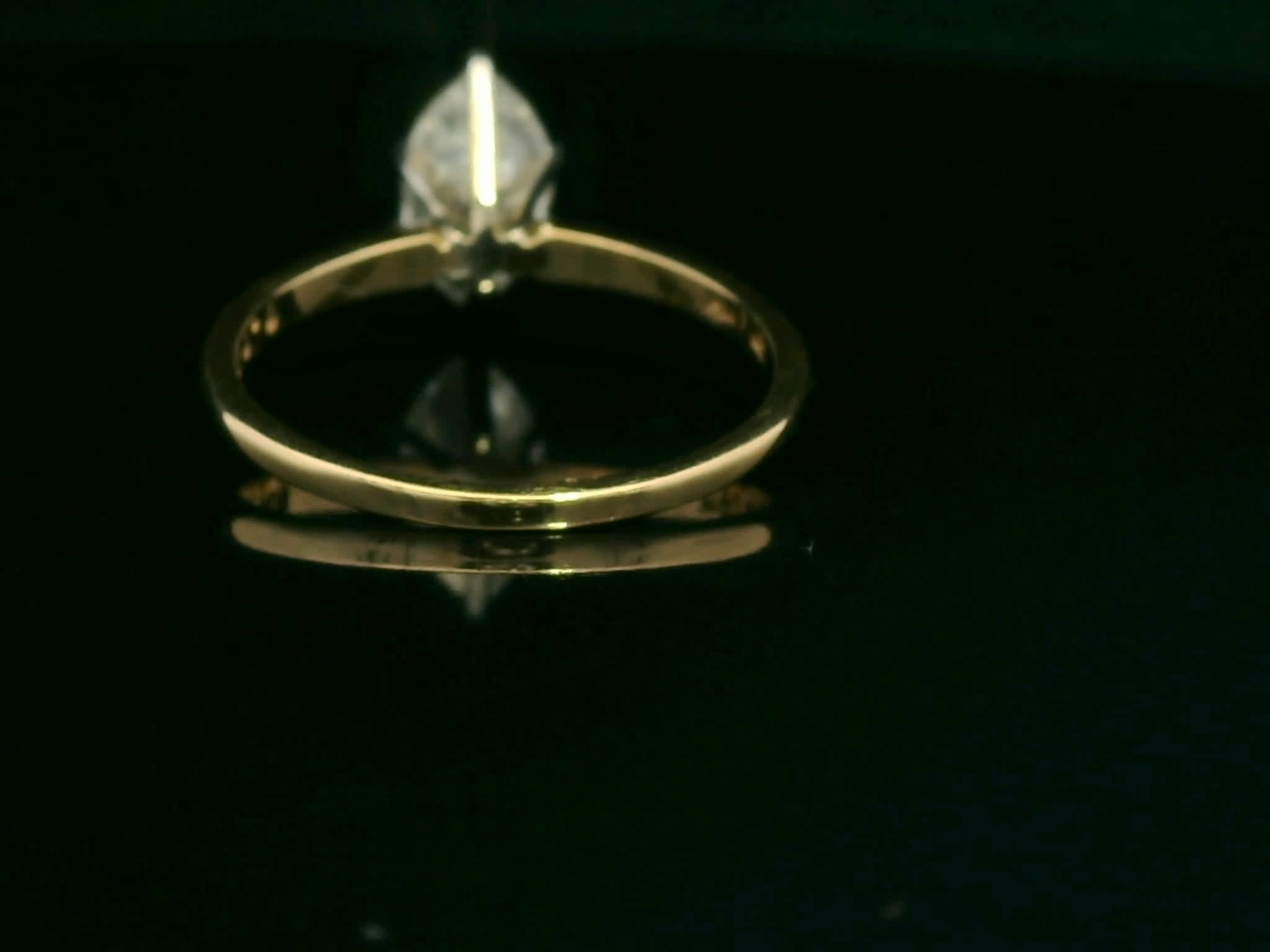 Marquise-Cut Diamond Solitaire Ring in Yellow Gold