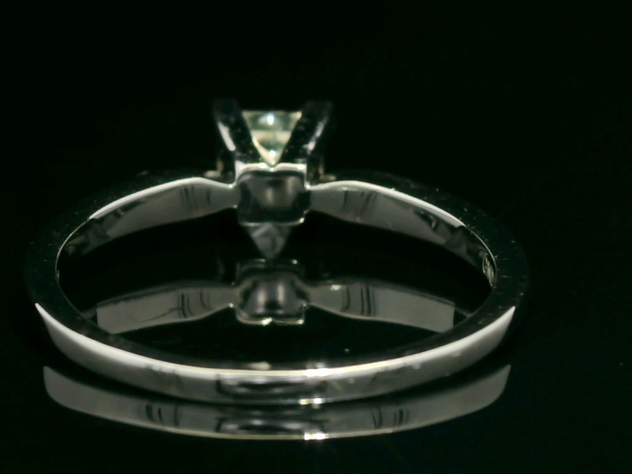 Princess Cut Brilliant Diamond Solitaire Ring in White Gold