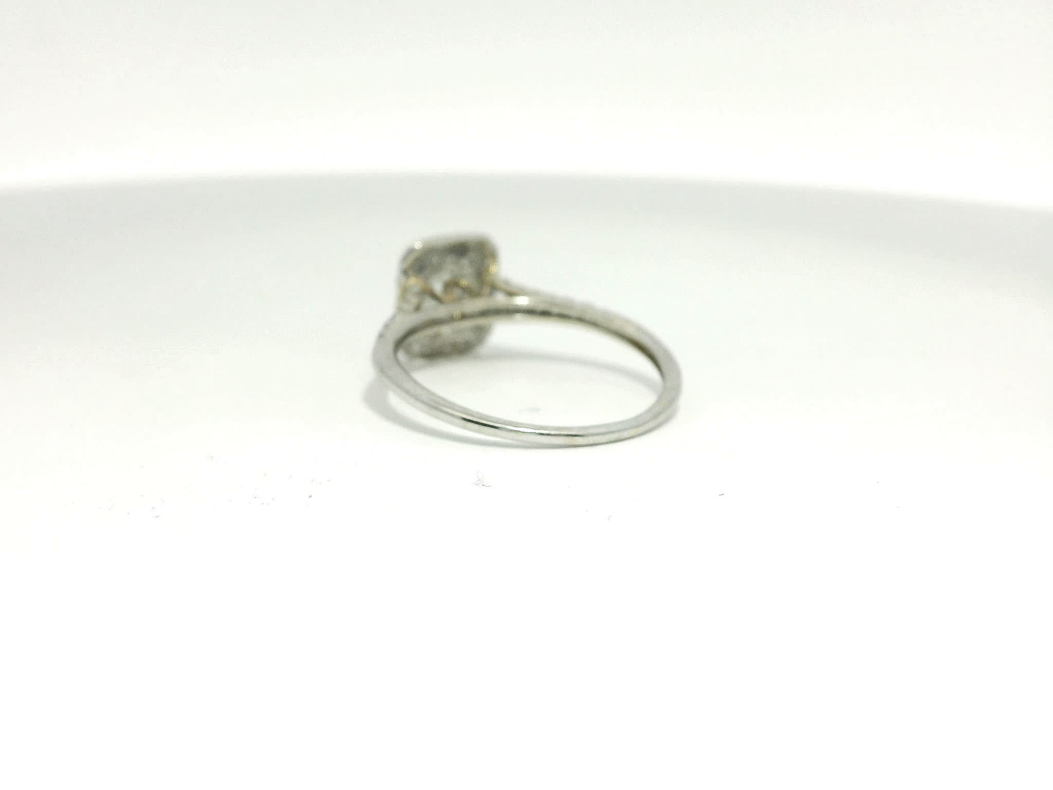 Emerald-Cut Diamond Double Halo Engagement Ring in White Gold