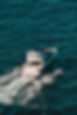 Powerboat underway on the ocean